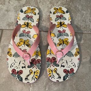 Coach Pink Strap Butterfly Flip-flops